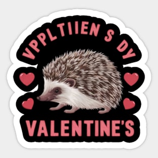 Valentine's Day - Hedgehog - Sublimation Design Download PNG - DTF Digital File Download - Shirts Mugs Tumblers EmmePrintCo (2) Sticker
